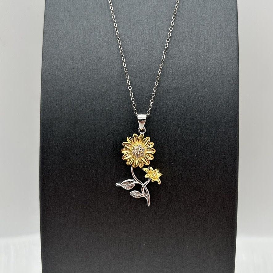 Z1795 Sunflower Necklace 18"