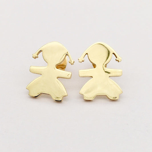 SS1369 Gold Plated Girl Earrings