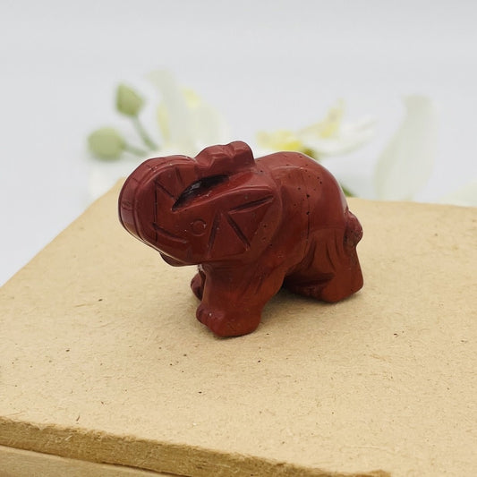 ST1518 Red Jasper Elephant 1.5"