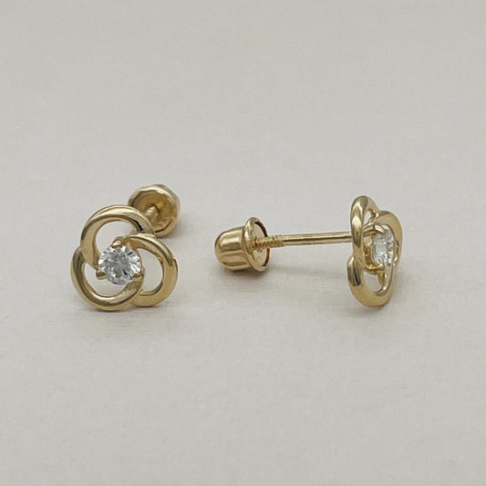 G58ER 14K Gold Flower Earrings