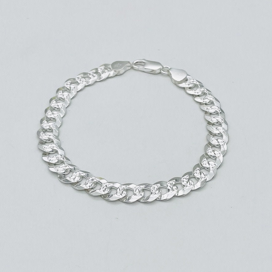 S1641 Curb Pave Bracelet 8mm. x 8"