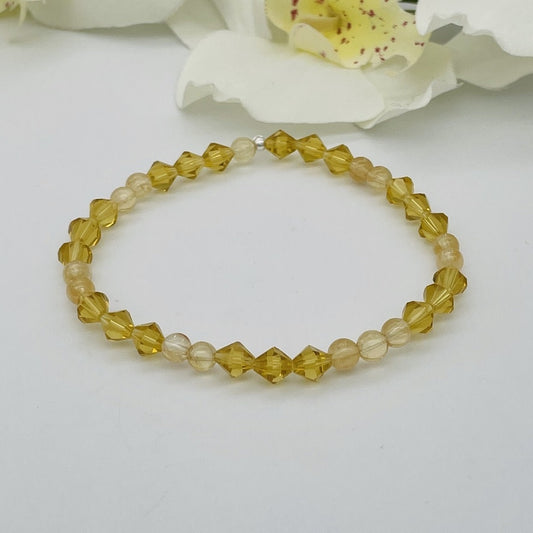 ST1504 Citrine Bracelet  8"