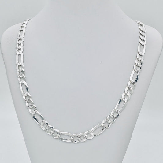 S1137  6.7mm. x 26" Figaro Pave Chain Flat