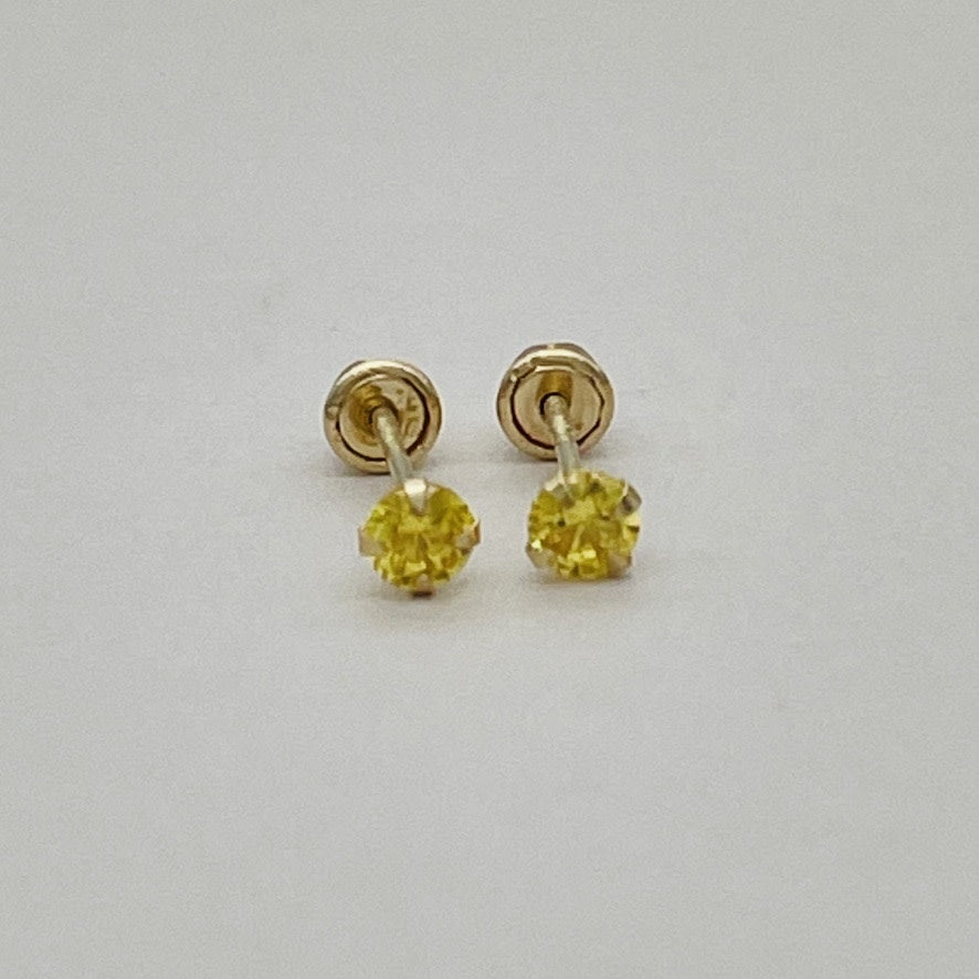 G-116 14K Gold Nov  Earrings 3mm.