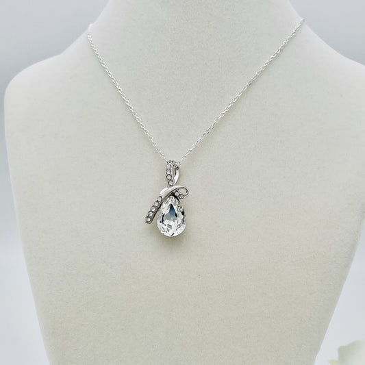 Z1471NL Clear Drop Necklace 18"