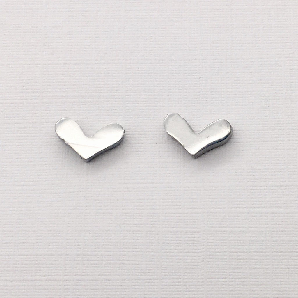 SS1188  Silver Color Hearts Earrings