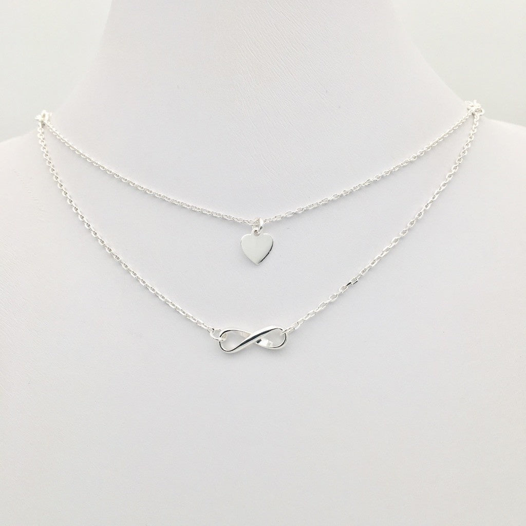 S1423NL Infinity with Heart Choker 14"