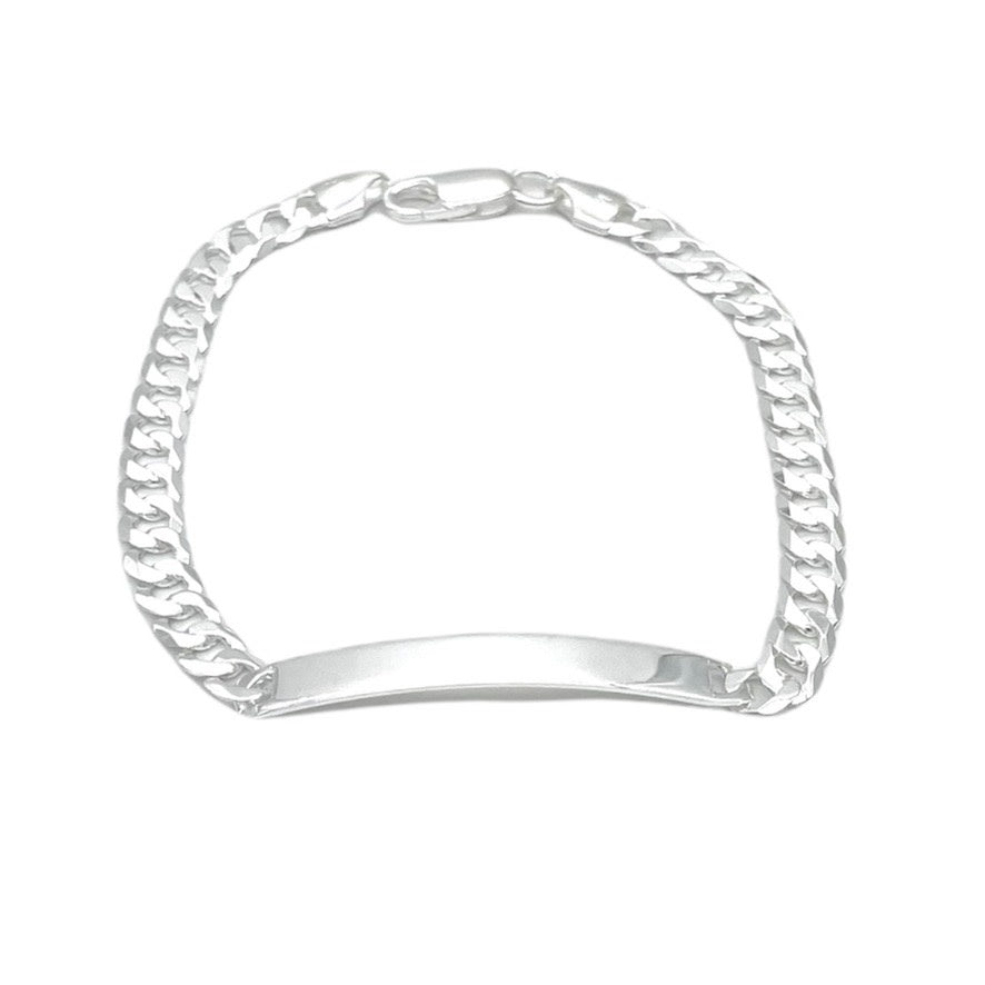 S1621  Curb Link ID Bracelet 6mm. x 8"