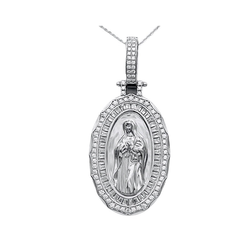 Z1565  Mother Mary Pendant  65mm.X30mm.