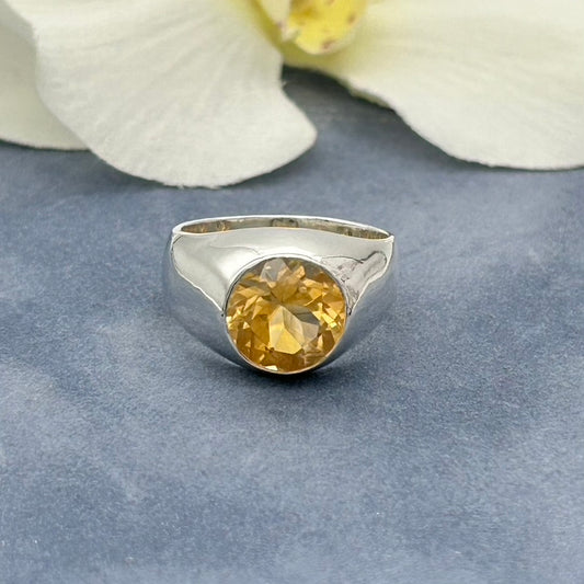 ST1632 Citrine Ring #7.5