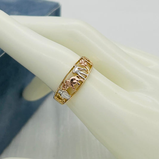 G131 14 K Gold Good Luck Ring