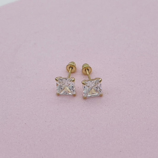 G32ER 14K Gold 5mm.Square Post Earrings