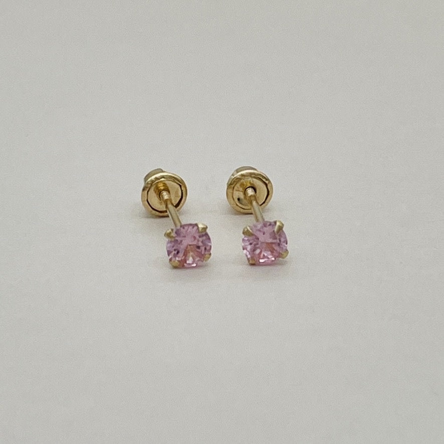 G-116 14K Gold Oct  Earrings 3mm.