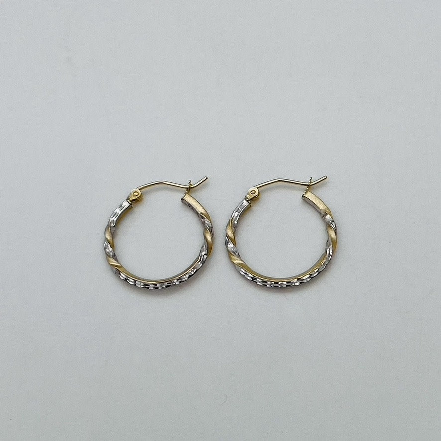 G-225  14K Gold Hoops 20mm.X2mm.