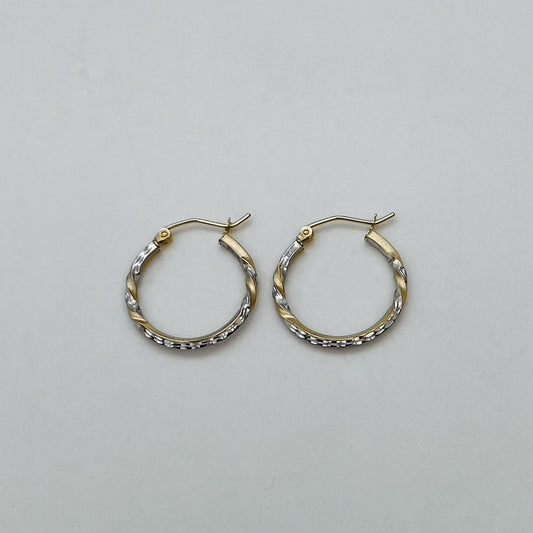 G-225  14K Gold Hoops 20mm.X2mm.