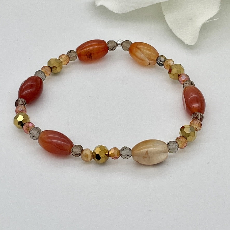 ST1506BL Red Agate Bracelet 7.5"