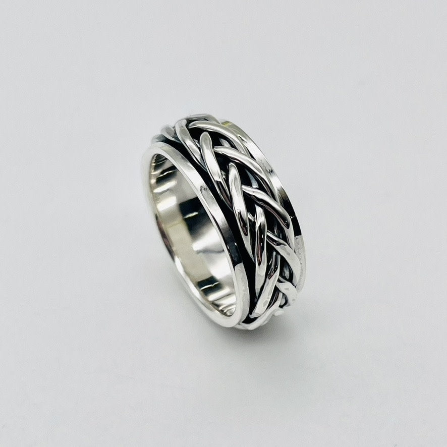 S1713R 8mm. Spinner Men's Ring