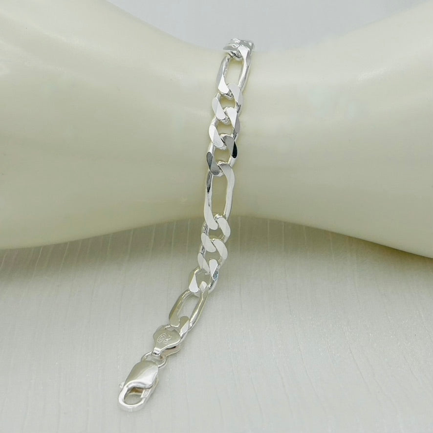 S901BL Figaro Bracelet 8mm.X8"