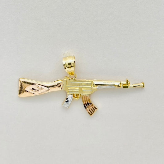 Elevate Your Style with a 14k Gold Gun Pendant - Grekka Jewelry