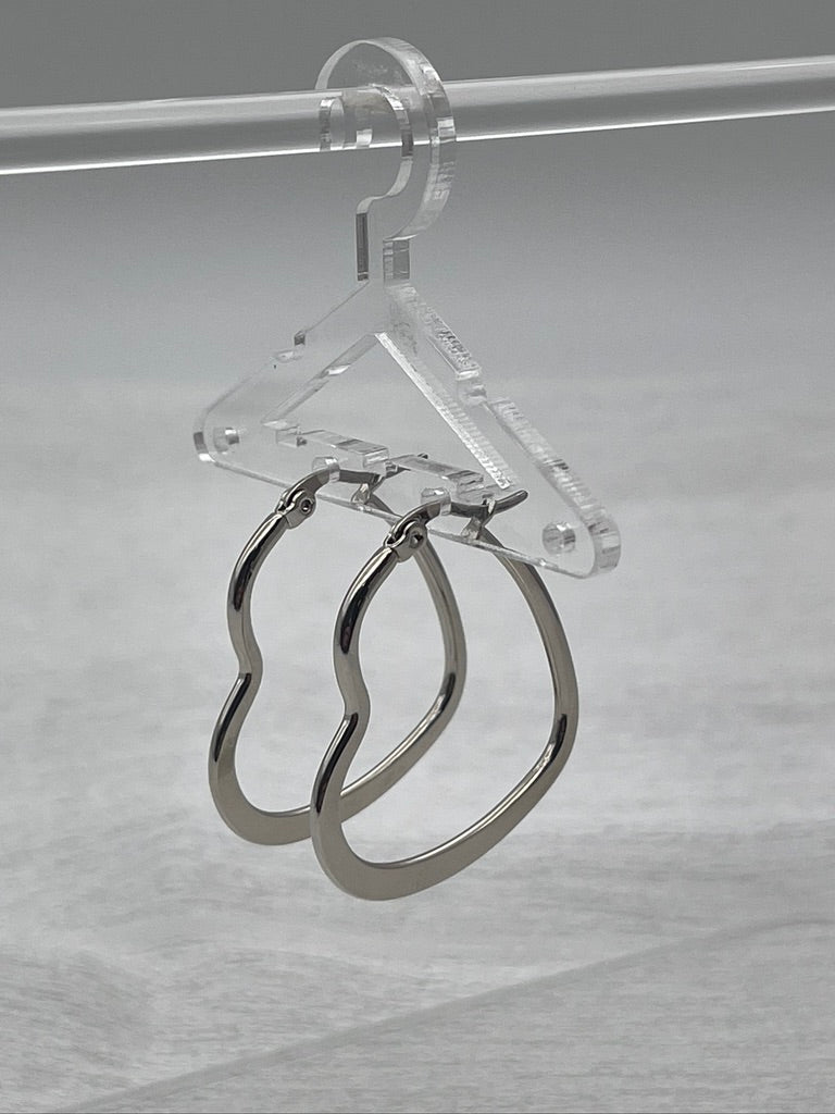 SS970 32mm. Heart Hoops