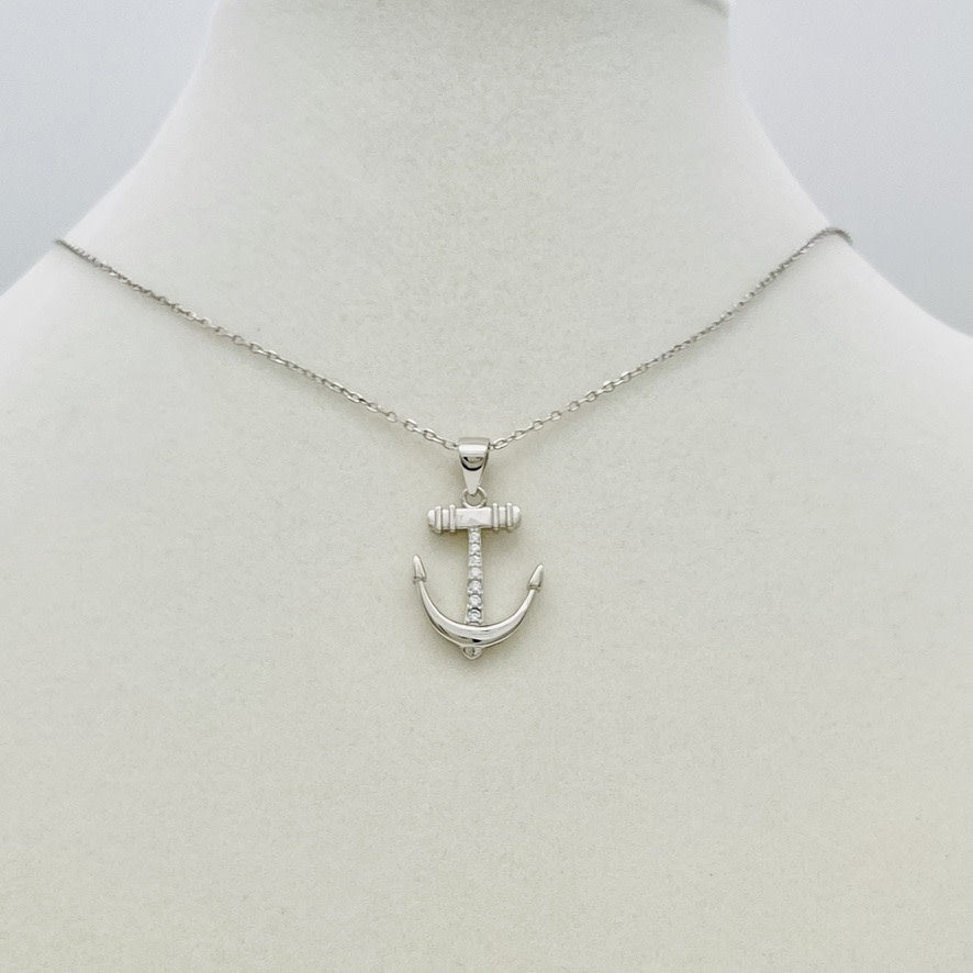 Z1503  18"  Anchor Necklace