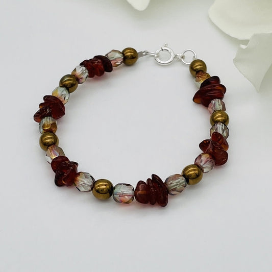 ST1515BL Amber Bracelet 7.5"