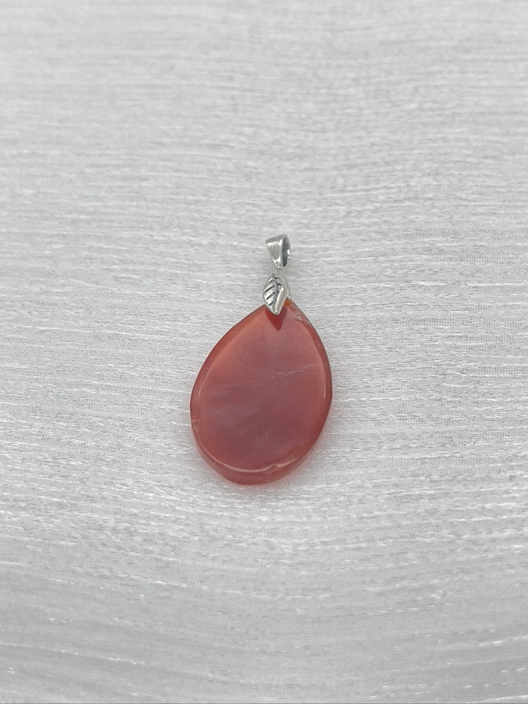 ST1470 Red Agate Drop Pendant