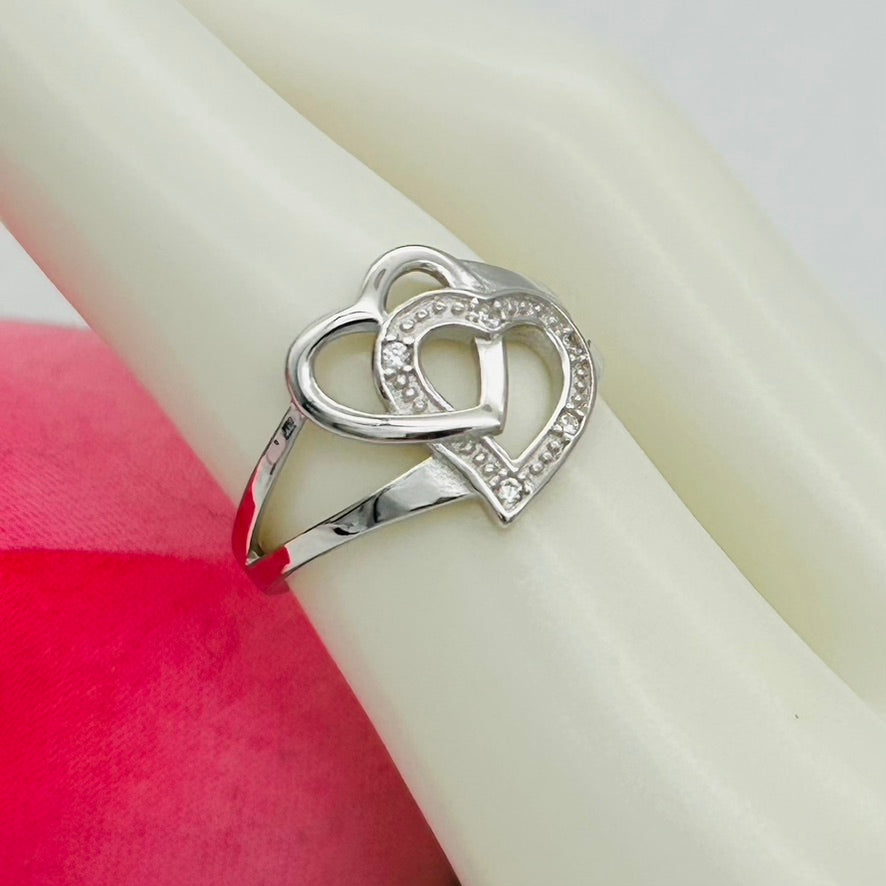 Z1646R Double Hearts Ring