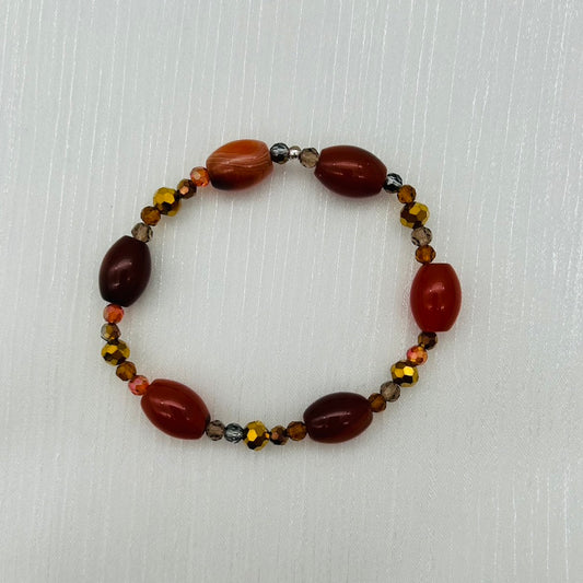 ST1506BL Red Agate Bracelet 7.5"