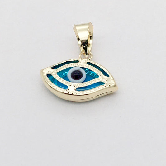 G30P 14K Gold Eye Pendant 15mm. x 12mm.