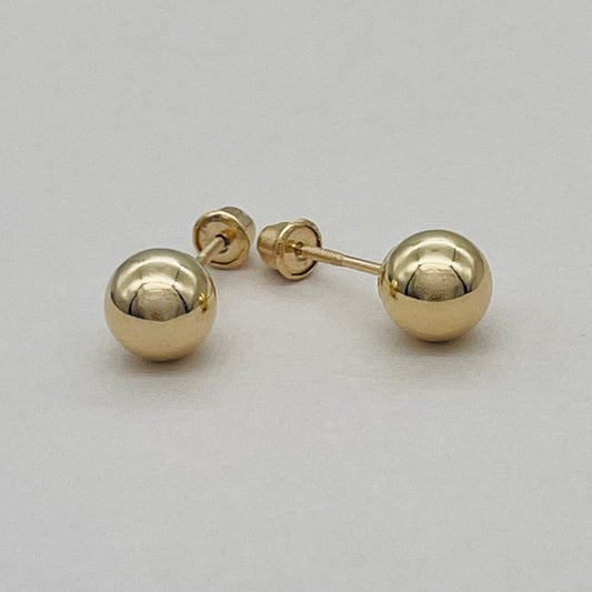 G03ER 6mm.14K Gold Earrings