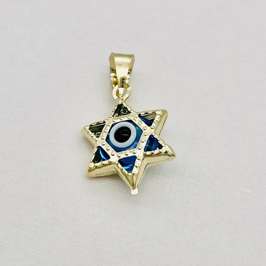 G43P 14K Gold StarPendant 20mm. x 10mm.