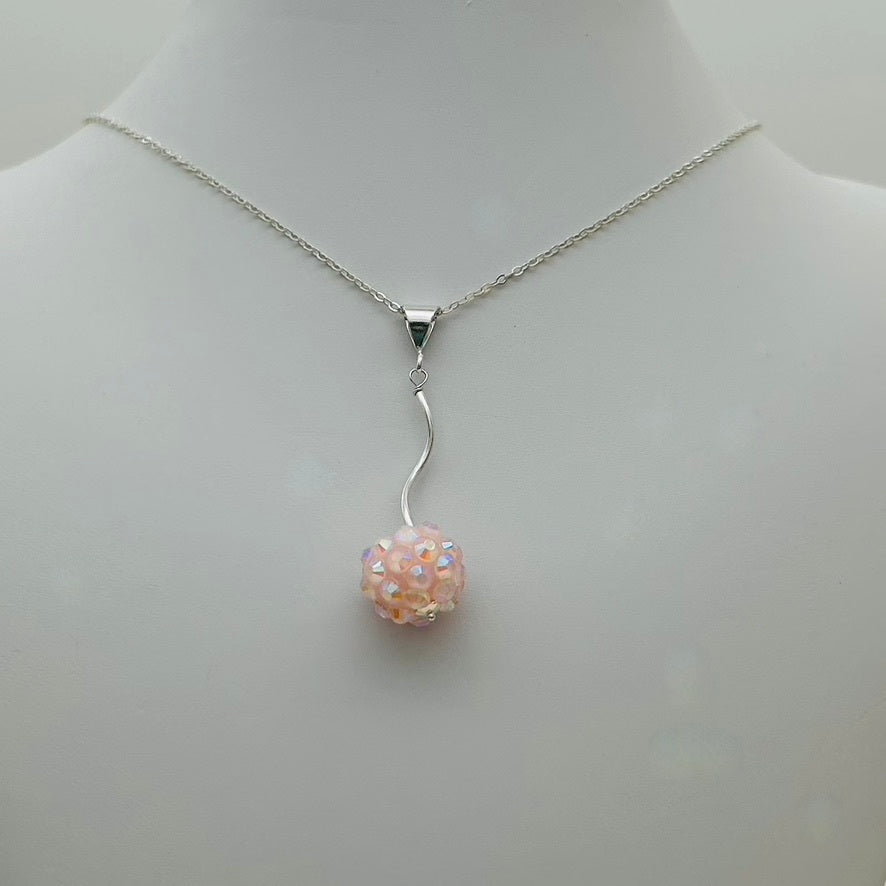 C1412NL  Pink Necklace 18"