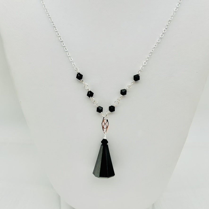 C1436NL Black Bell Necklace 20"