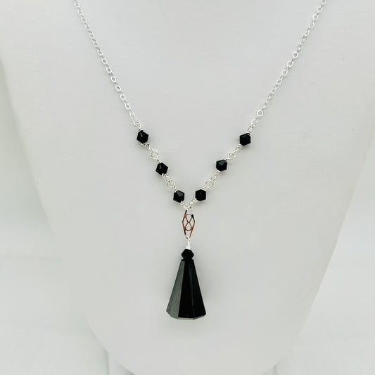 C1436NL Black Bell Necklace 20"