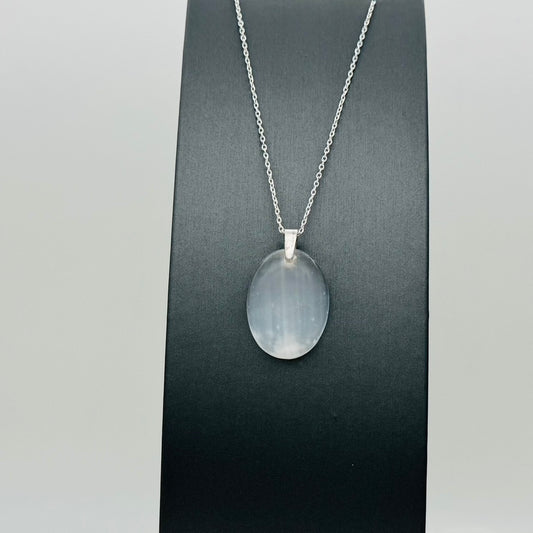 ST1910NL Selenite Necklace 18"