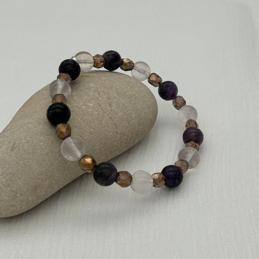 ST1915BL Fluorite Bracelet 7.5"