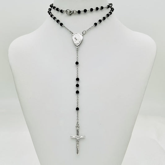 ST1917 Onyx Rosary 18"