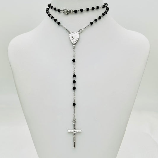 ST1917 Onyx Rosary  20"