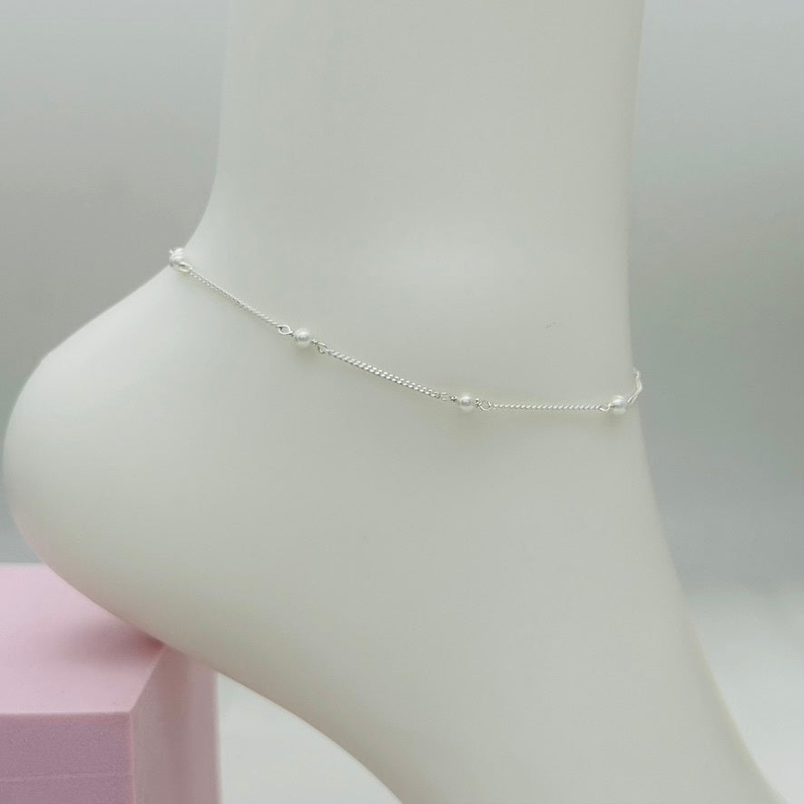 C1443 Pearls Anklet 9"