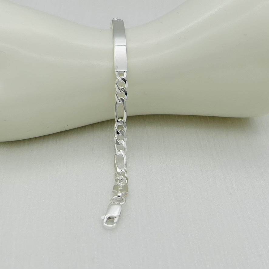 S1661BL 5mm. x7" Figaro ID Bracelet