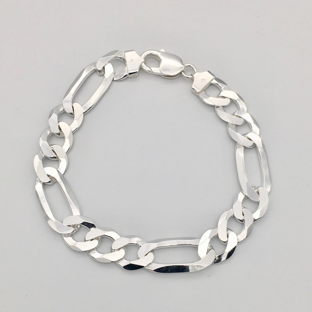 S1841BL 13mm. x 8" Flat Figaro Bracelet