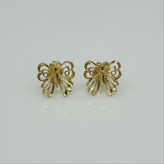 G358ER 14K Gold Butterfly Earrings