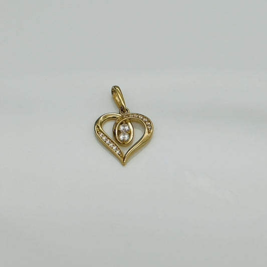 G360P 14K Gold Heart Pendant