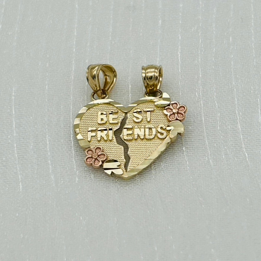 G355P 14K Gold Broken Heart Pendant