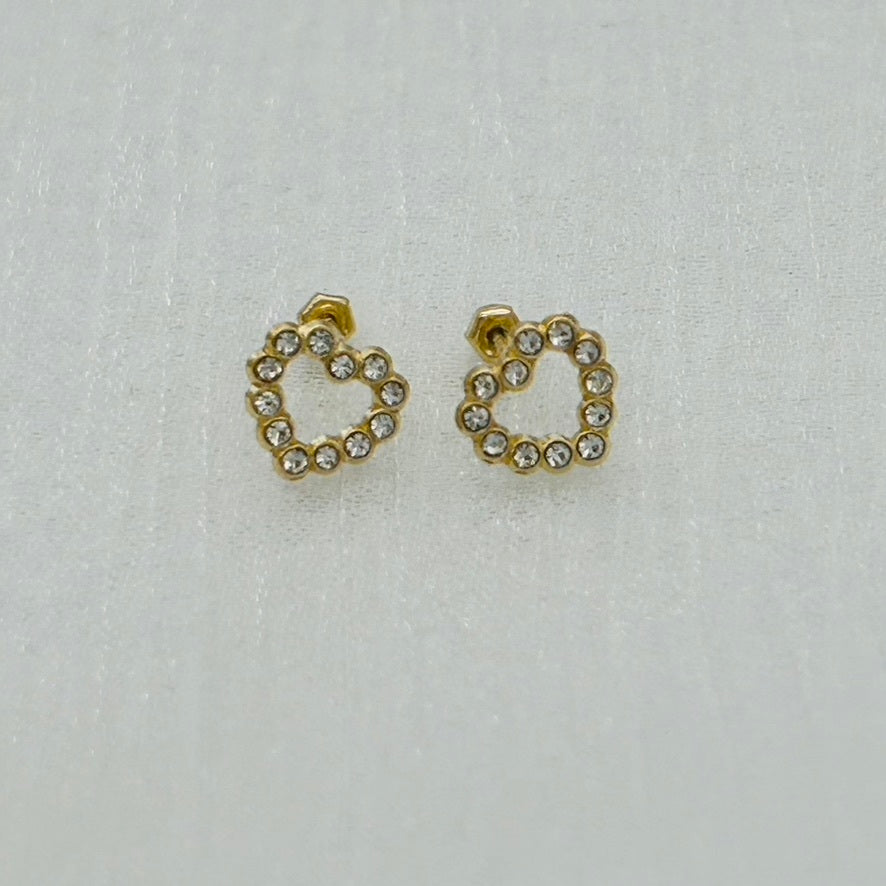 G362ER 14K Gold Heart Earrings