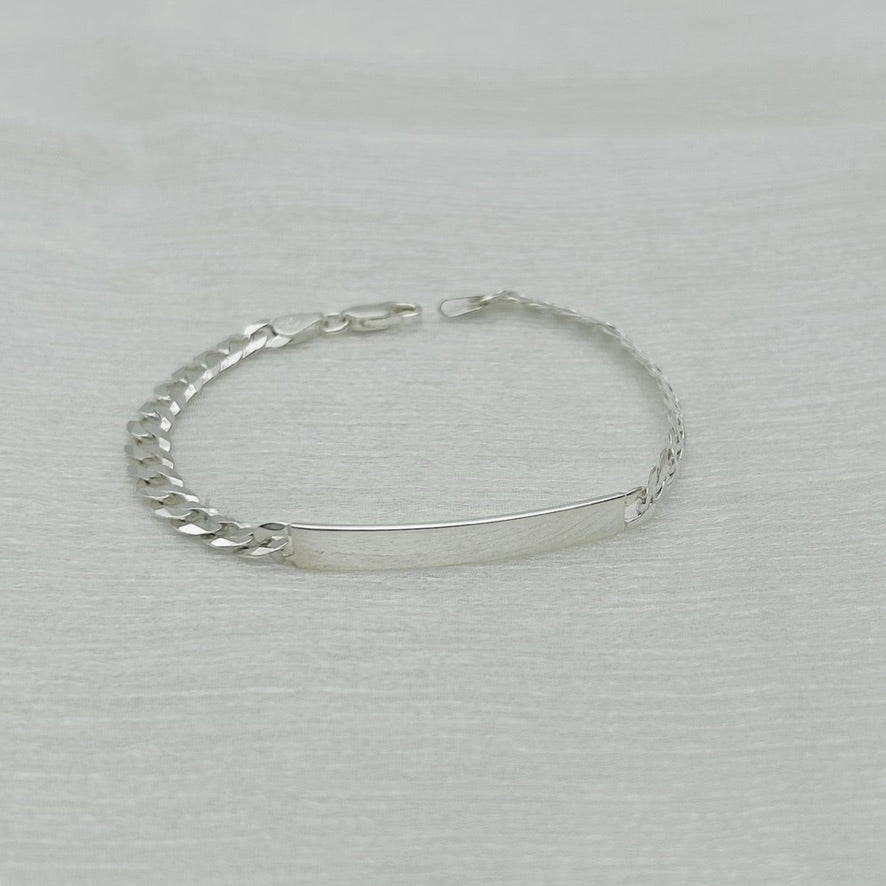 S1084BL Curb ID Bracelet 5mm.x8"