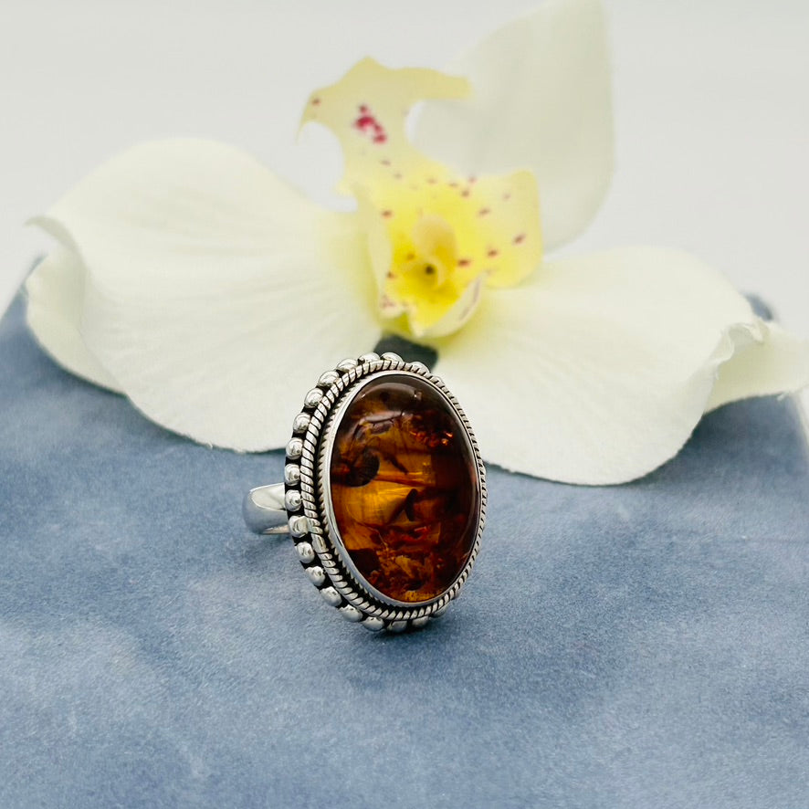 ST1760 Amber Ring #5.5