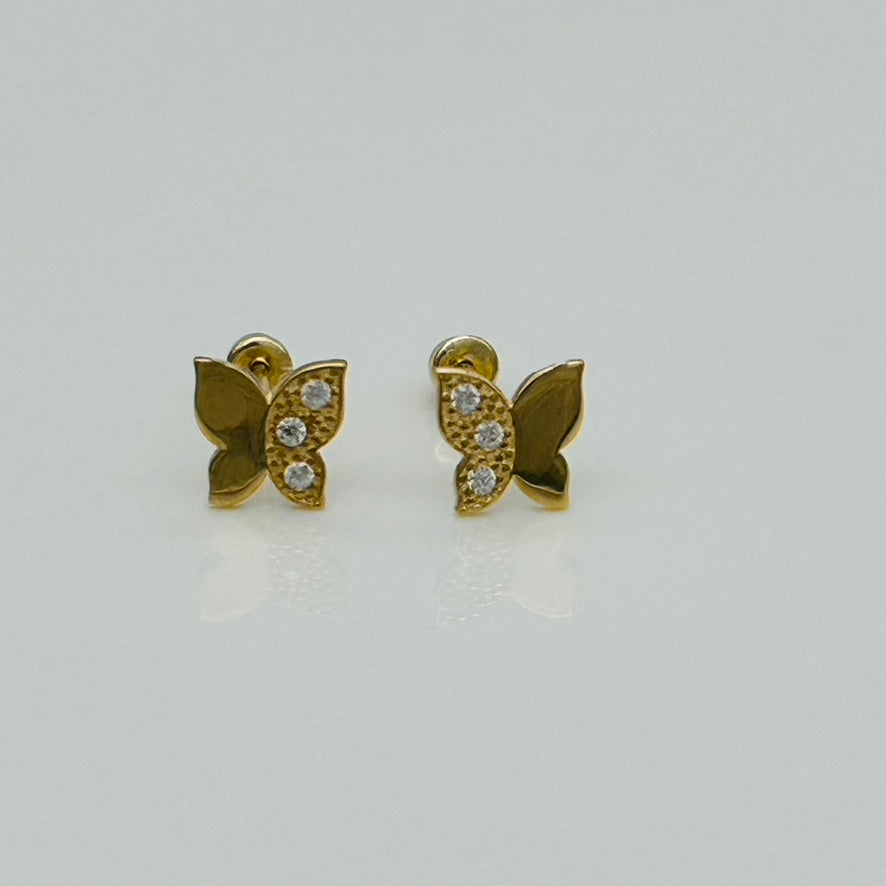 G280ER 14K Gold Butterfly Earrings