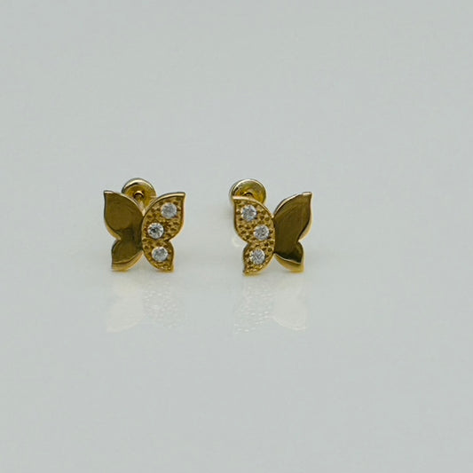 G280ER 14K Gold Butterfly Earrings